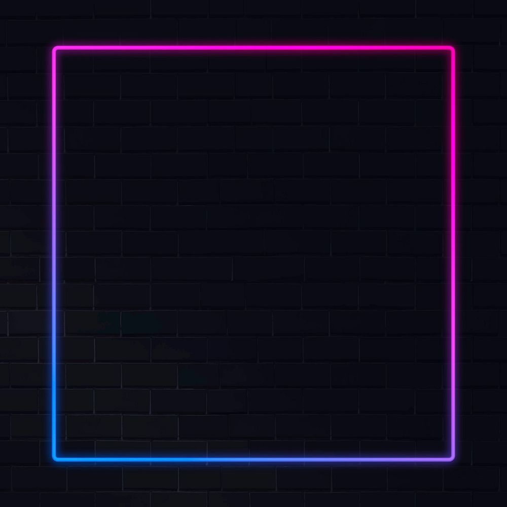 Pink and blue neon frame neon frame on a dark background vector