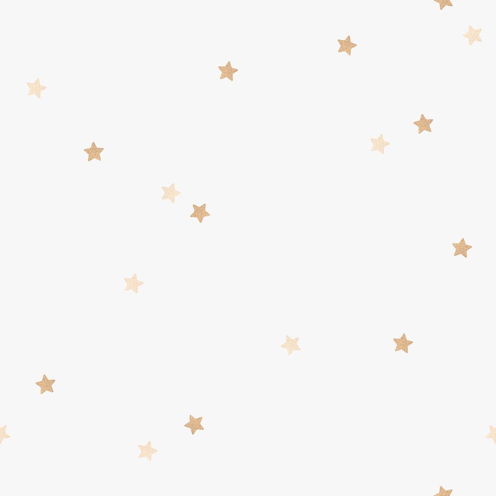 Gold star seamless pattern on a white background