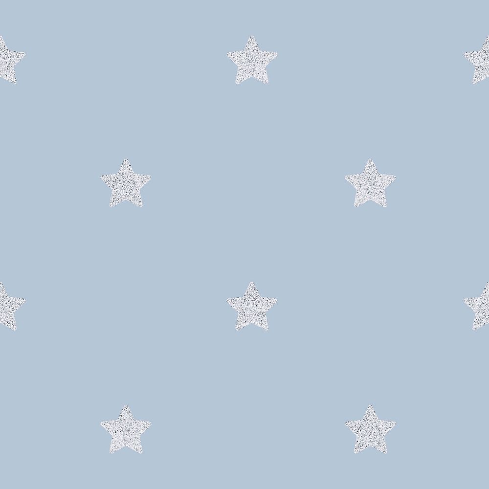Seamless glittery silver stars background design resource