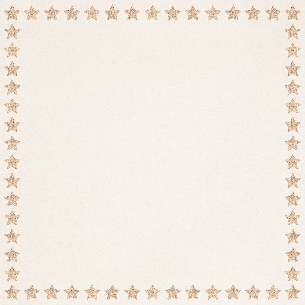 Shimmering gold star frame design resource 