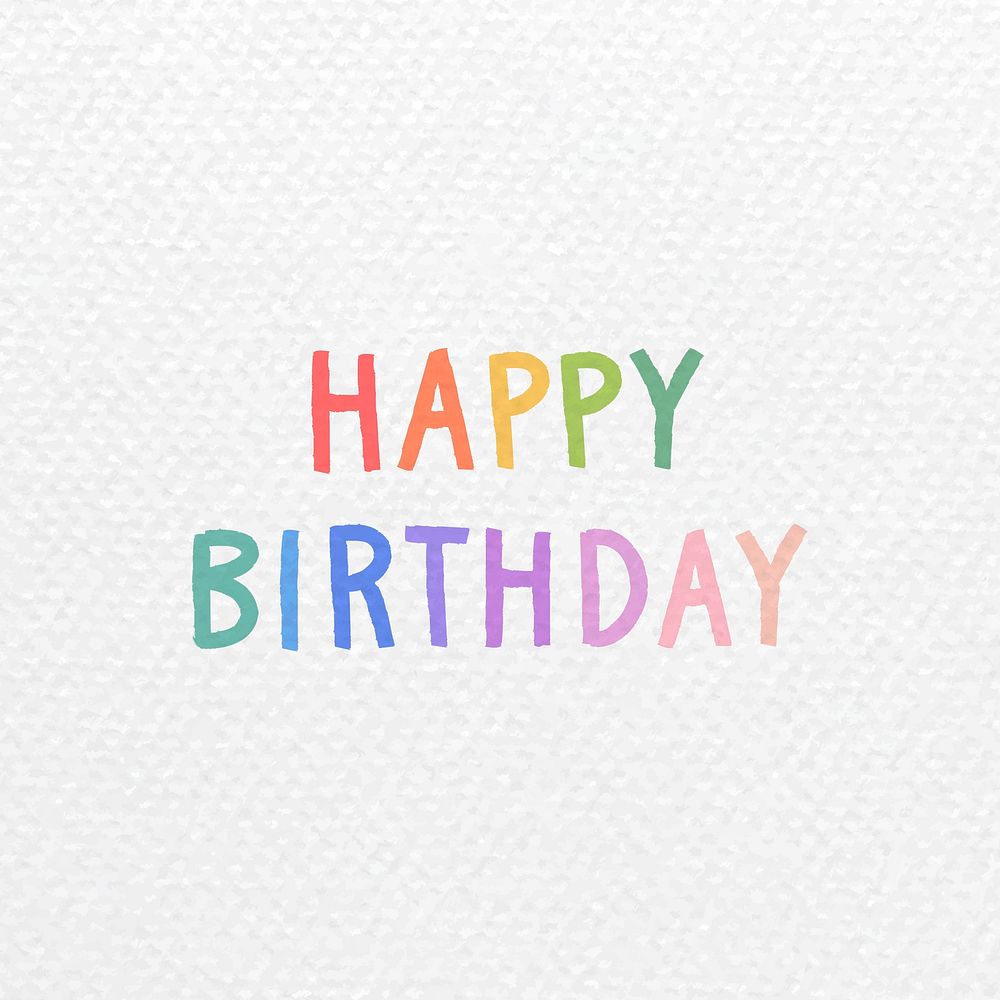 Colorful happy birthday word vector