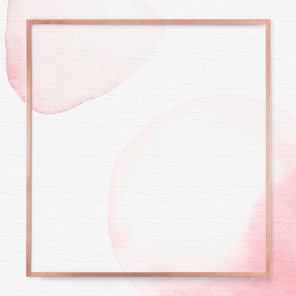 Pink copper square frame background
