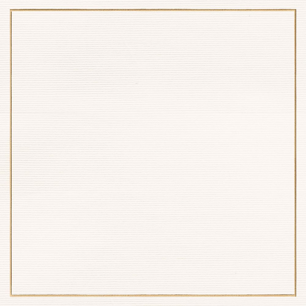 Square gold frame on paper background