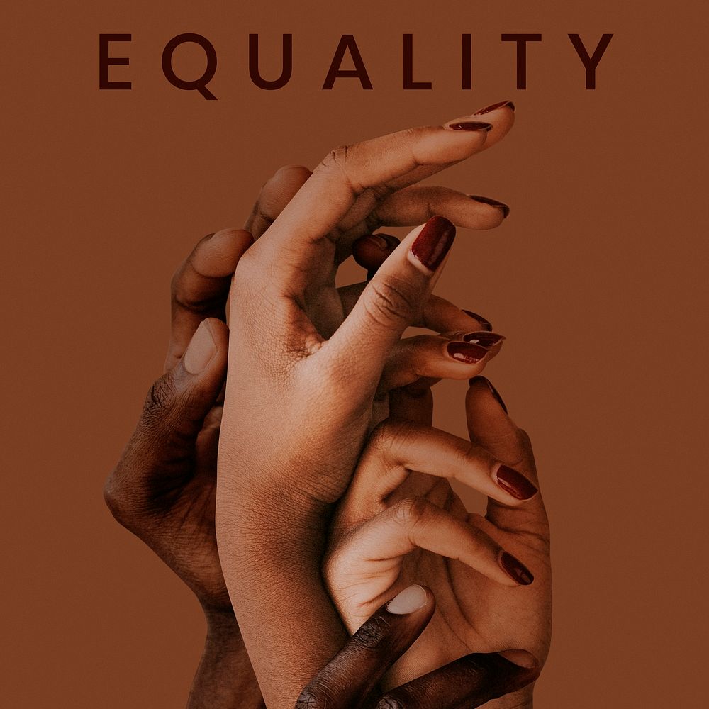 Fight for equality, black lives matter social template vector