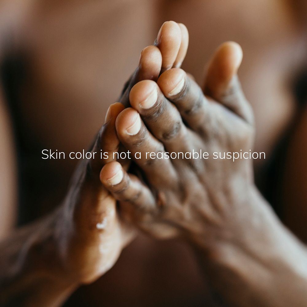 Skin color is not a reasonable suspicion social template