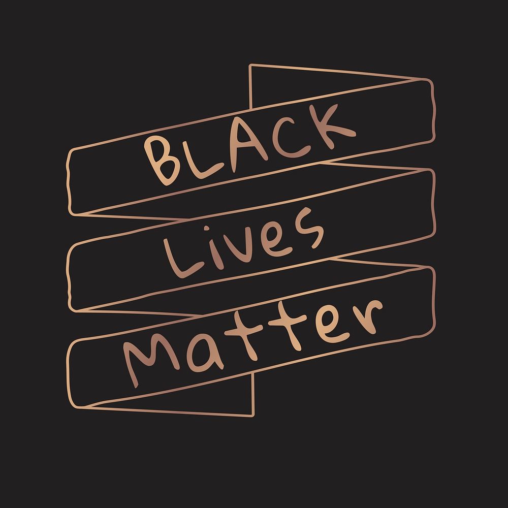 Black lives matter social banner vector 