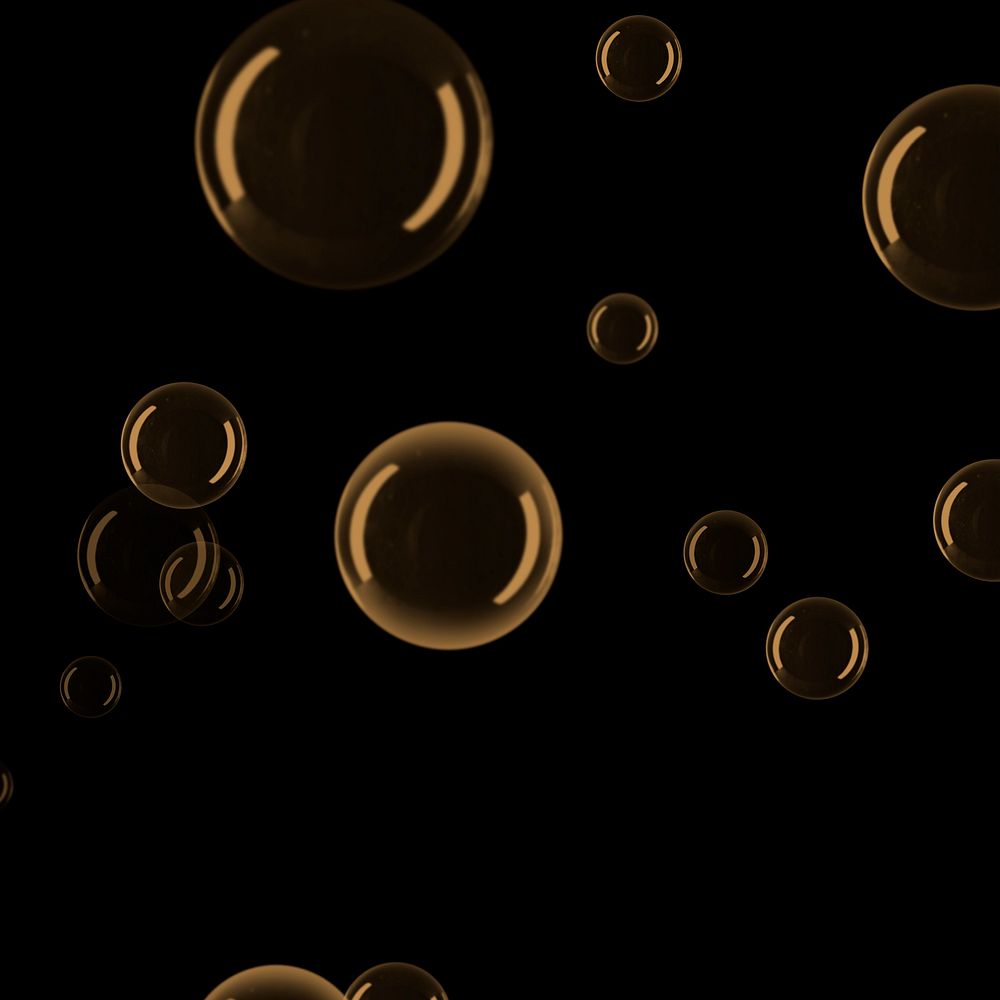 Orange gradient bubble pattern black background