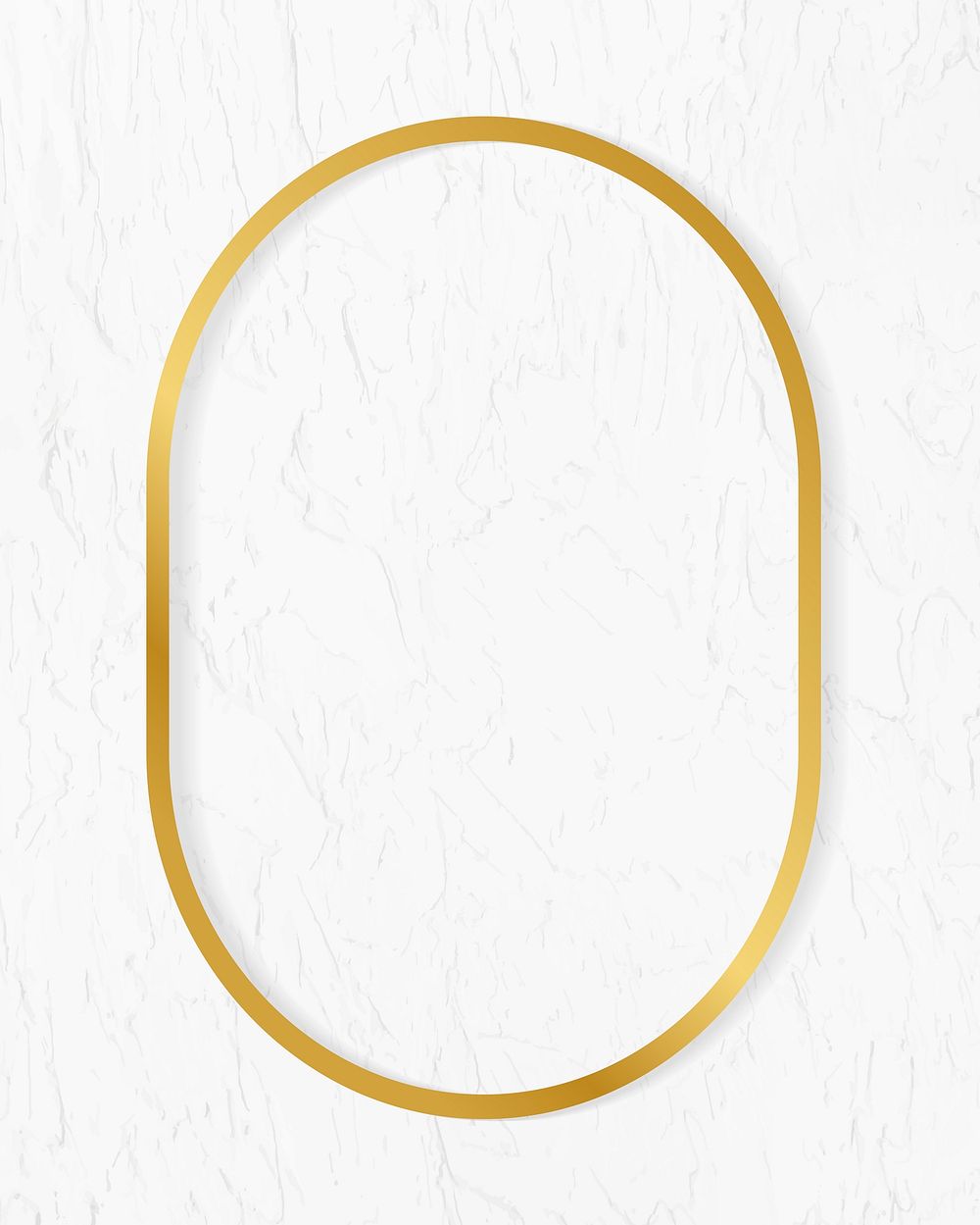 Golden framed oval on a stucco wall textured vector