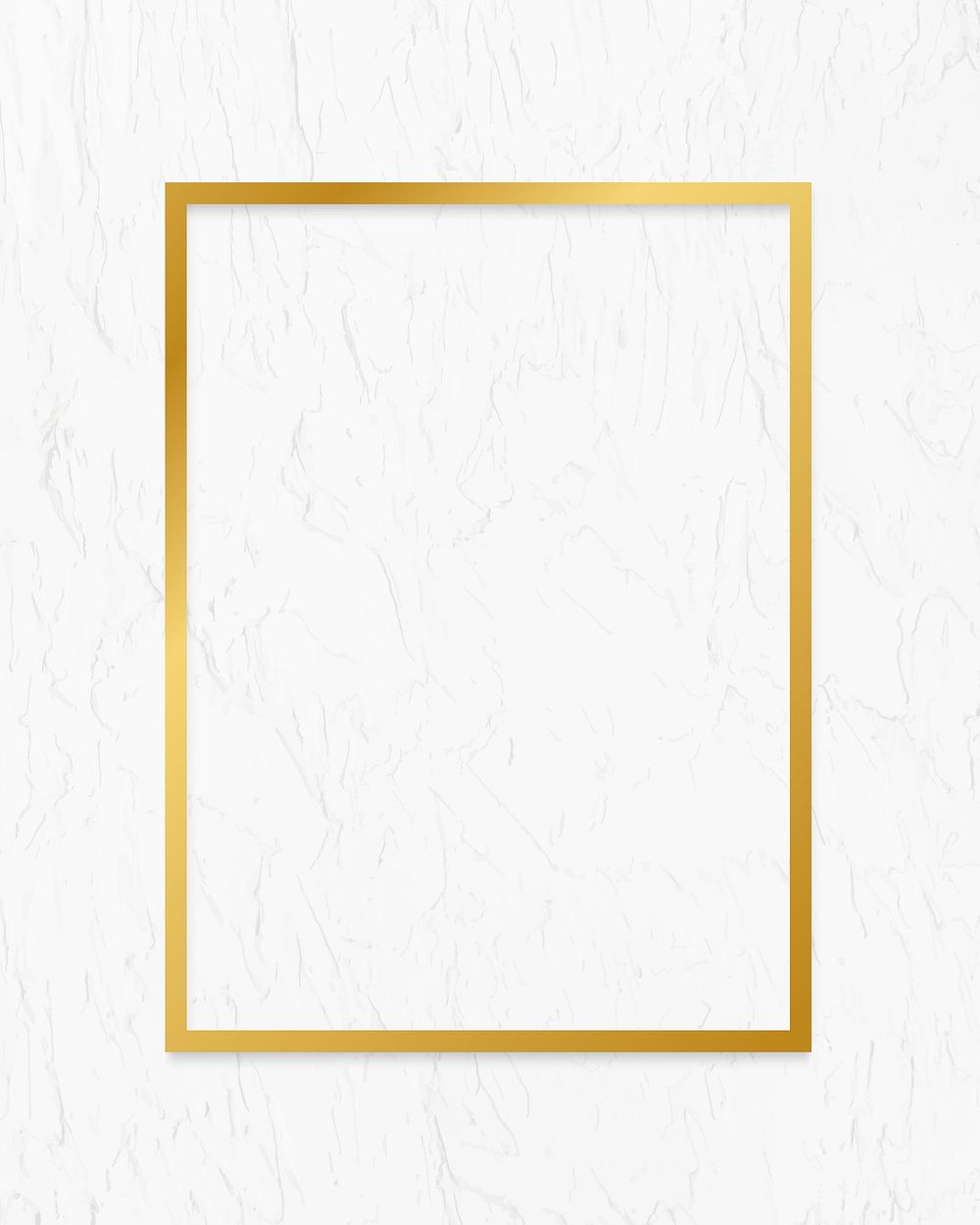 Golden framed rectangle on a stucco wall textured vector