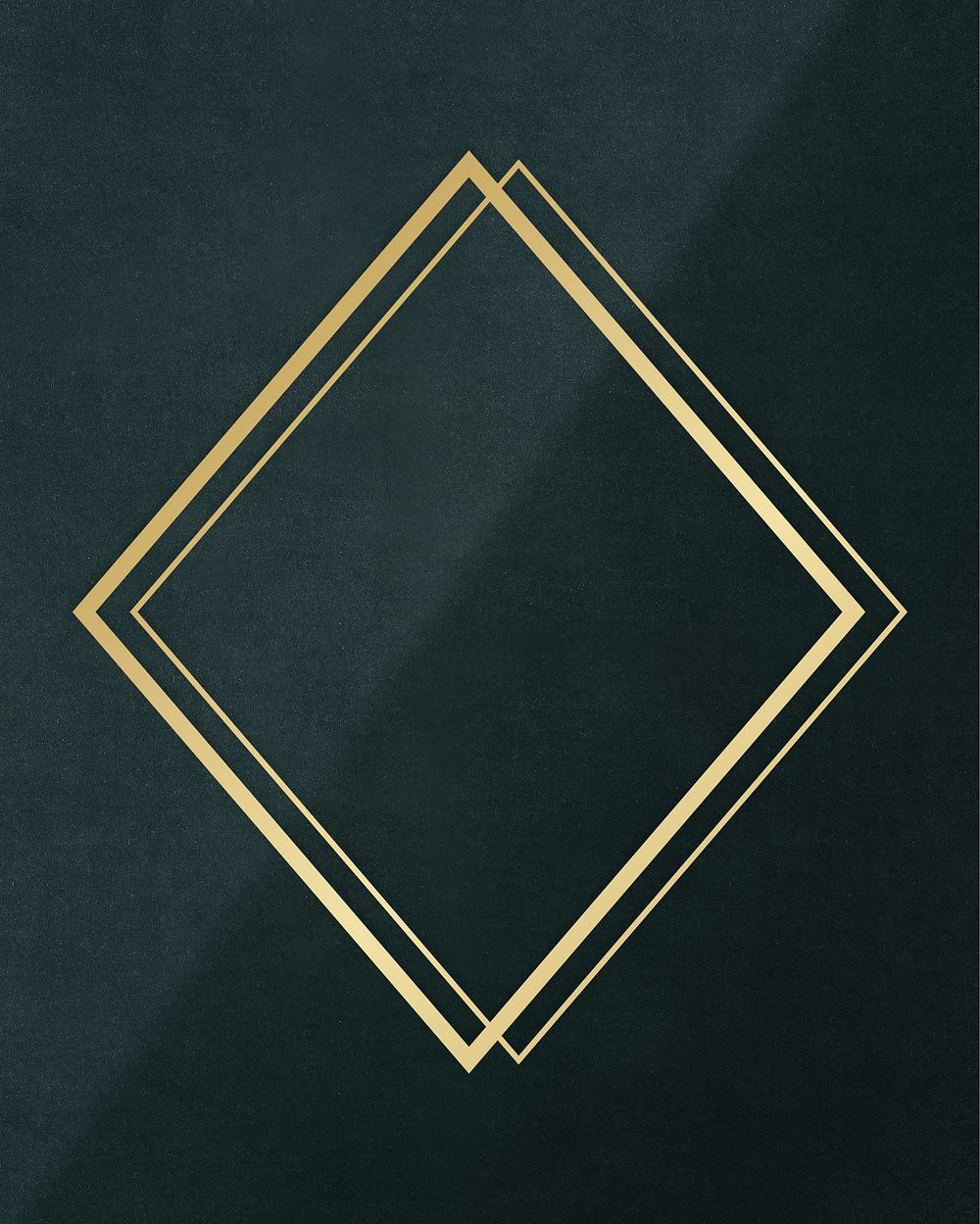 Gold rhombus frame on a dark gray concrete textured background illustration