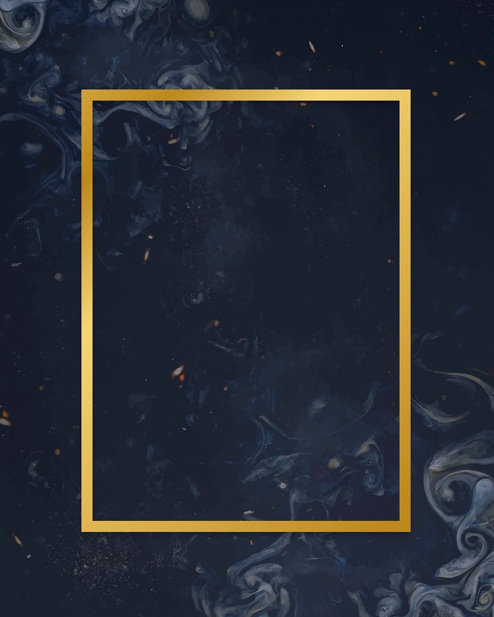 Gold rectangle frame on a universe | Premium Vector - rawpixel