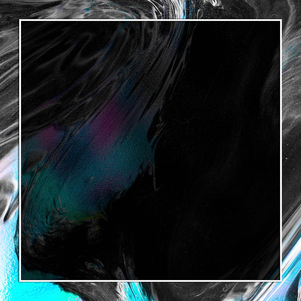 White frame on vibrant liquid background
