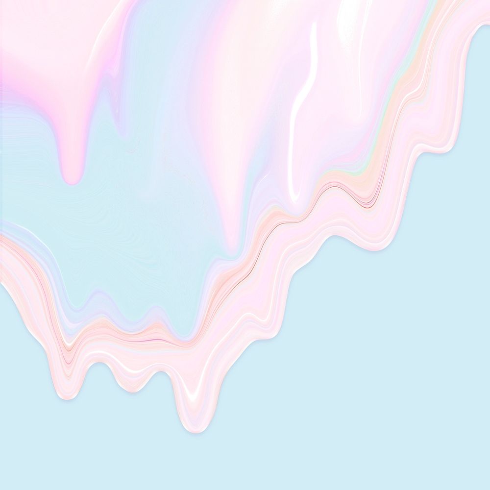 Pastel fluid art on light blue background