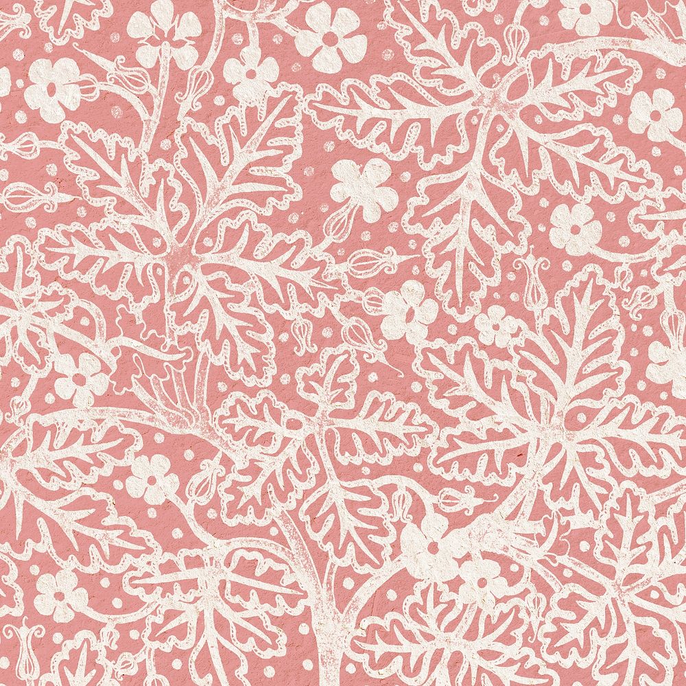 Art nouveau geranium flower pattern background