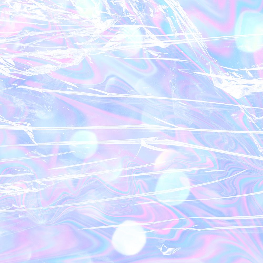 Plastic wrap texture background holographic pastel