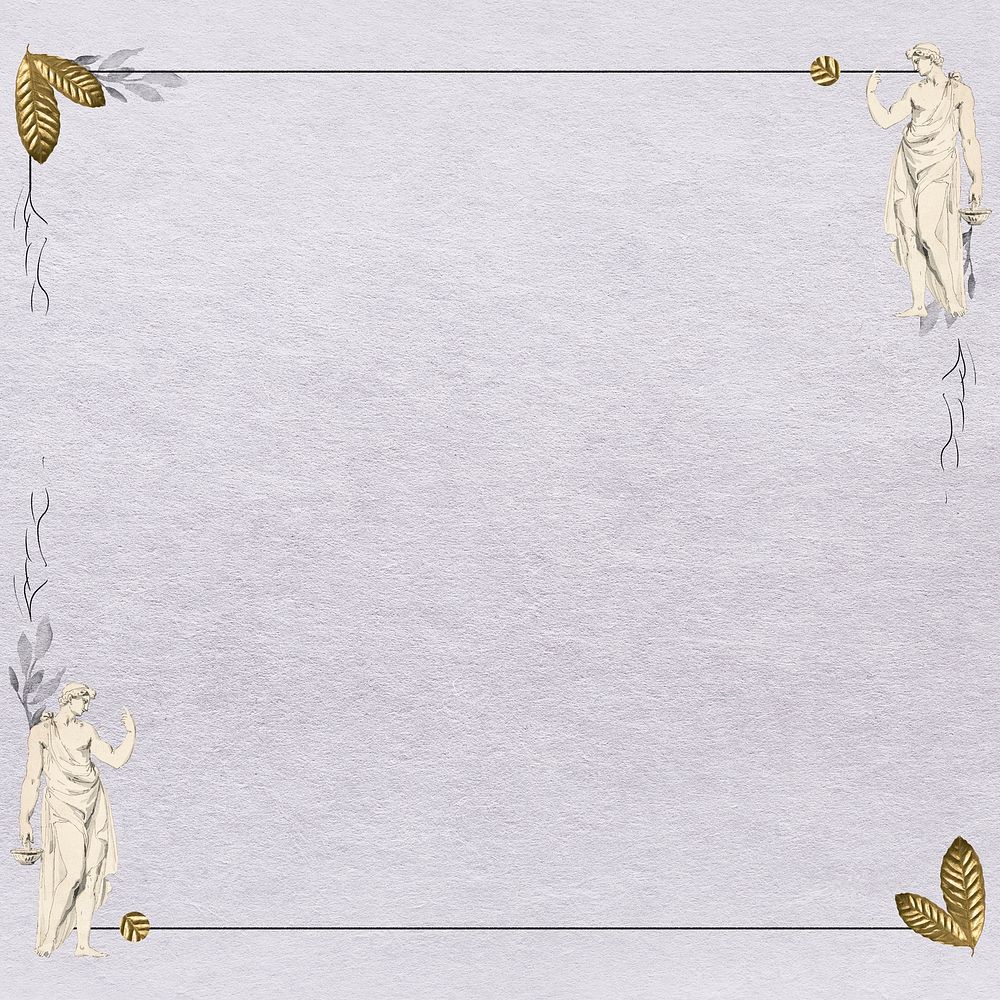 Psd Vintage female nude illustration frame border