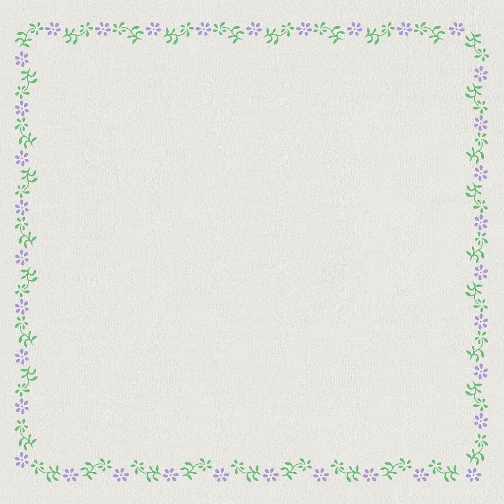 Nature ornament simple frame pattern PSD