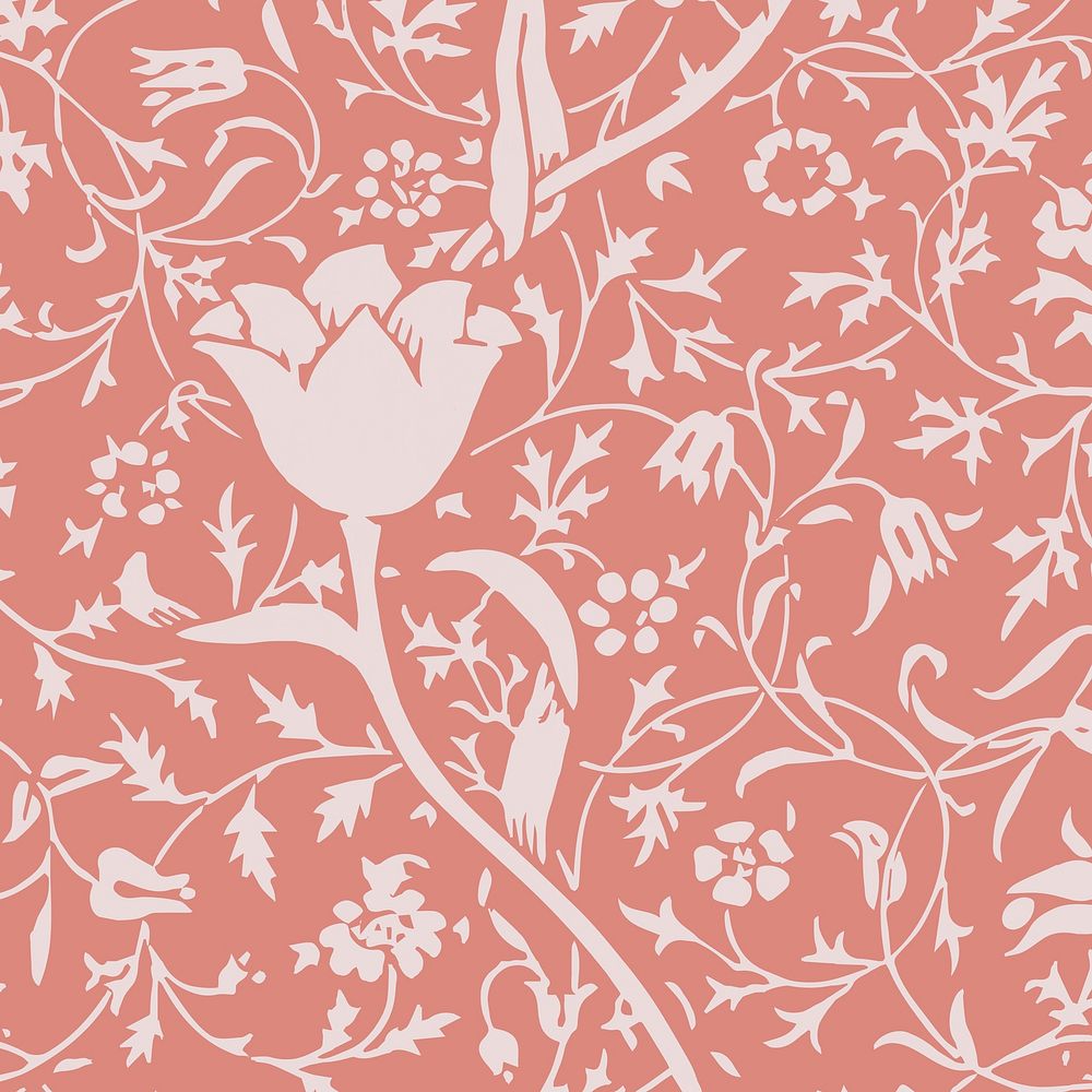 Decorative vintage flower ornament seamless pattern background vector