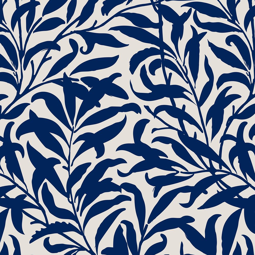 Vintage leaf seamless pattern background vector