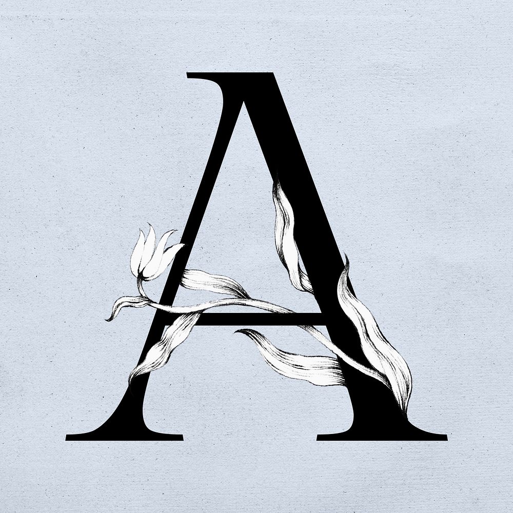 Psd letter a vintage typography