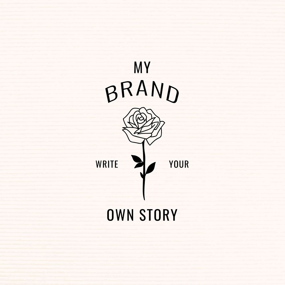 Write your own story branding template vector