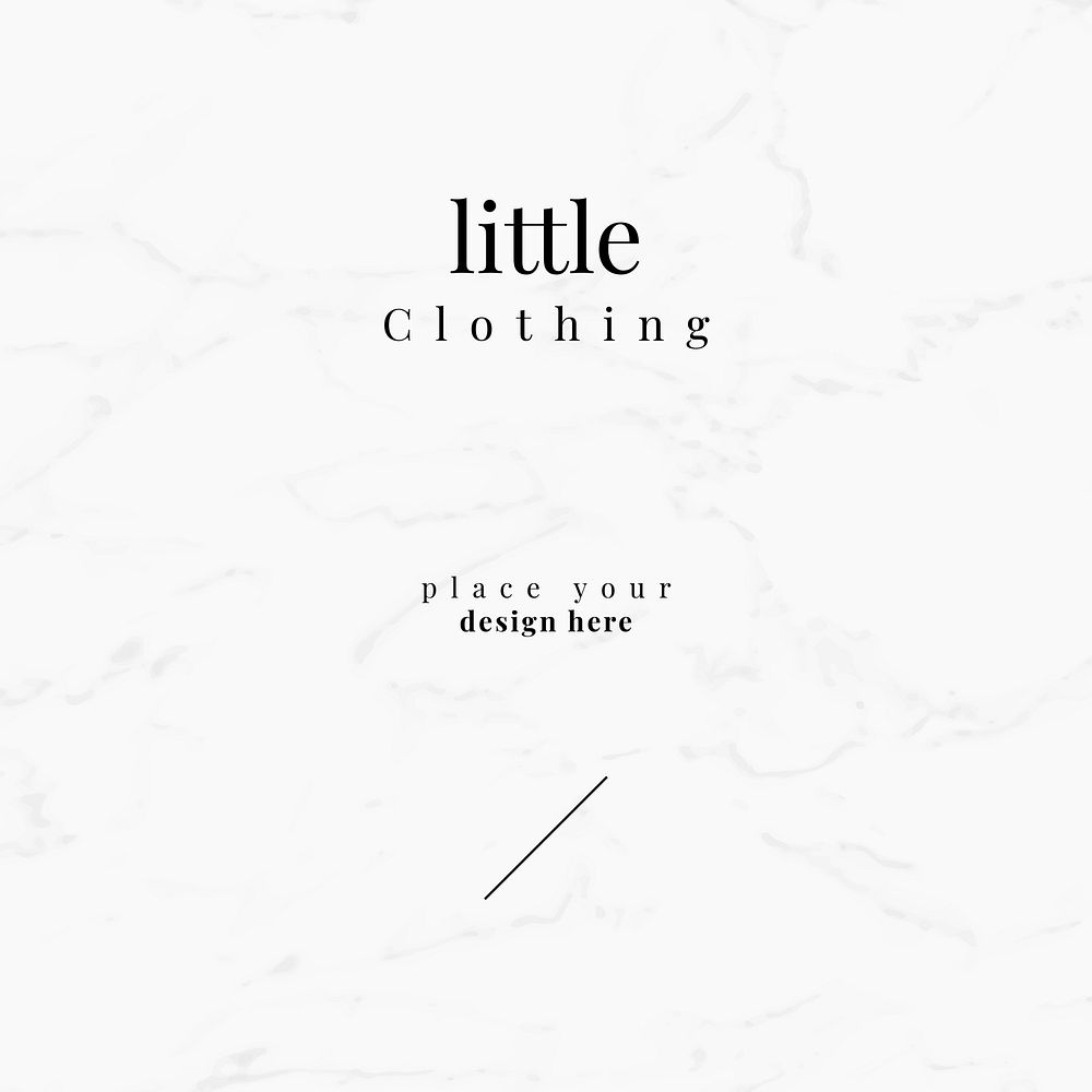 Little clothing template eps typography design