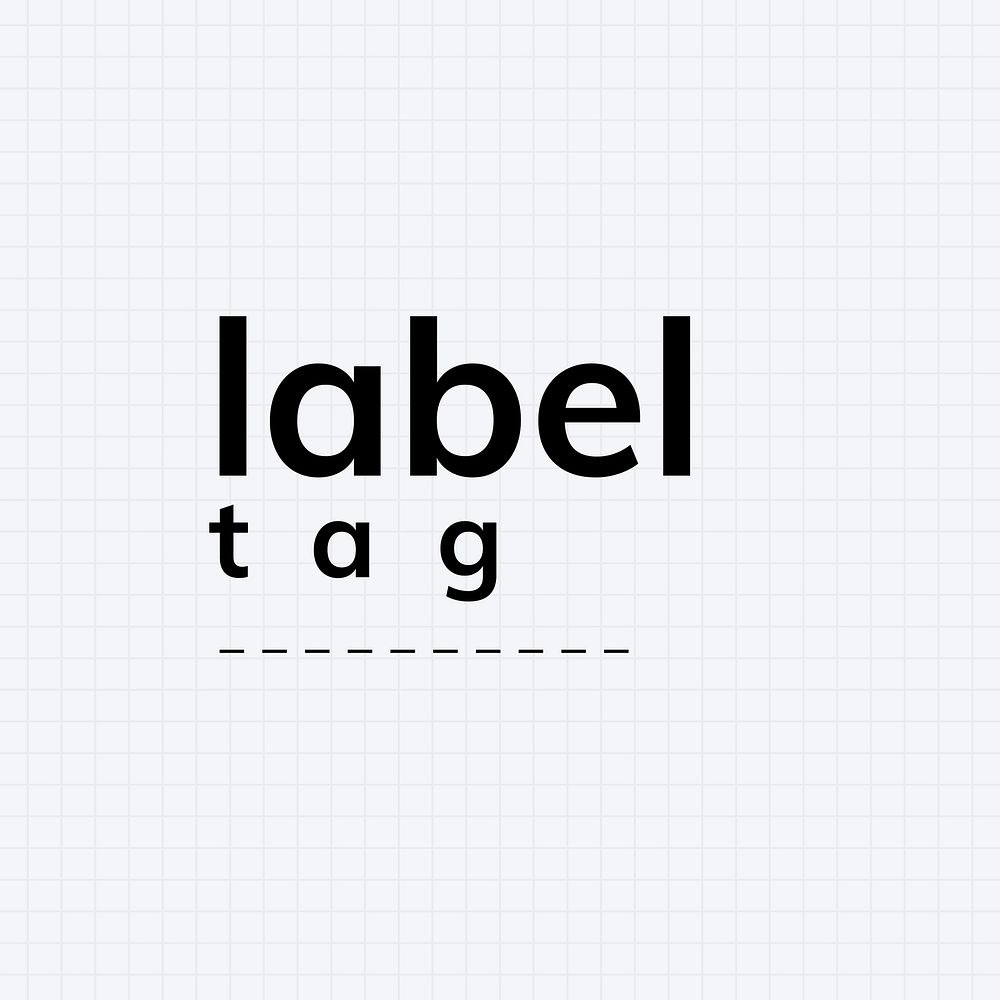 Label tag template brand design vector