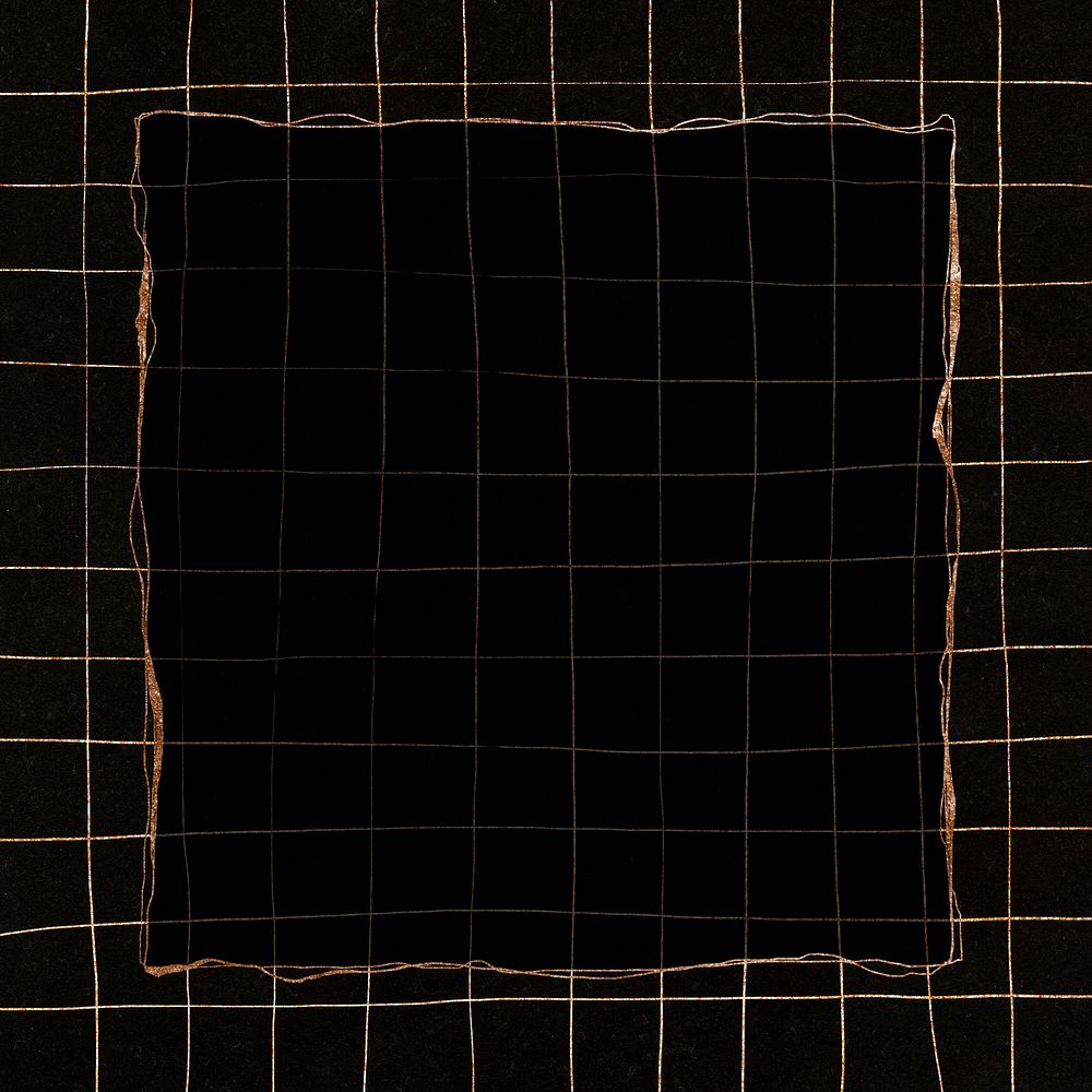 Glittery grid frame psd black background