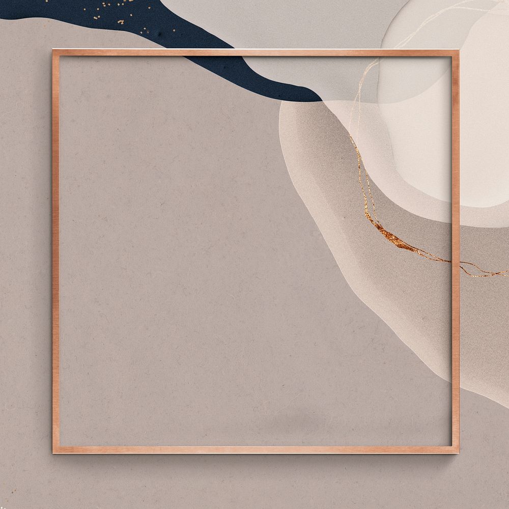 Psd gold frame abstract brown | Premium PSD - rawpixel