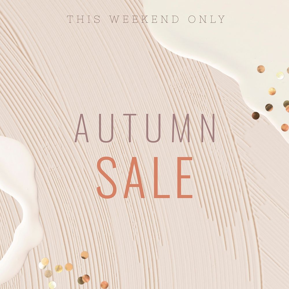 Autumn sale template banner vector