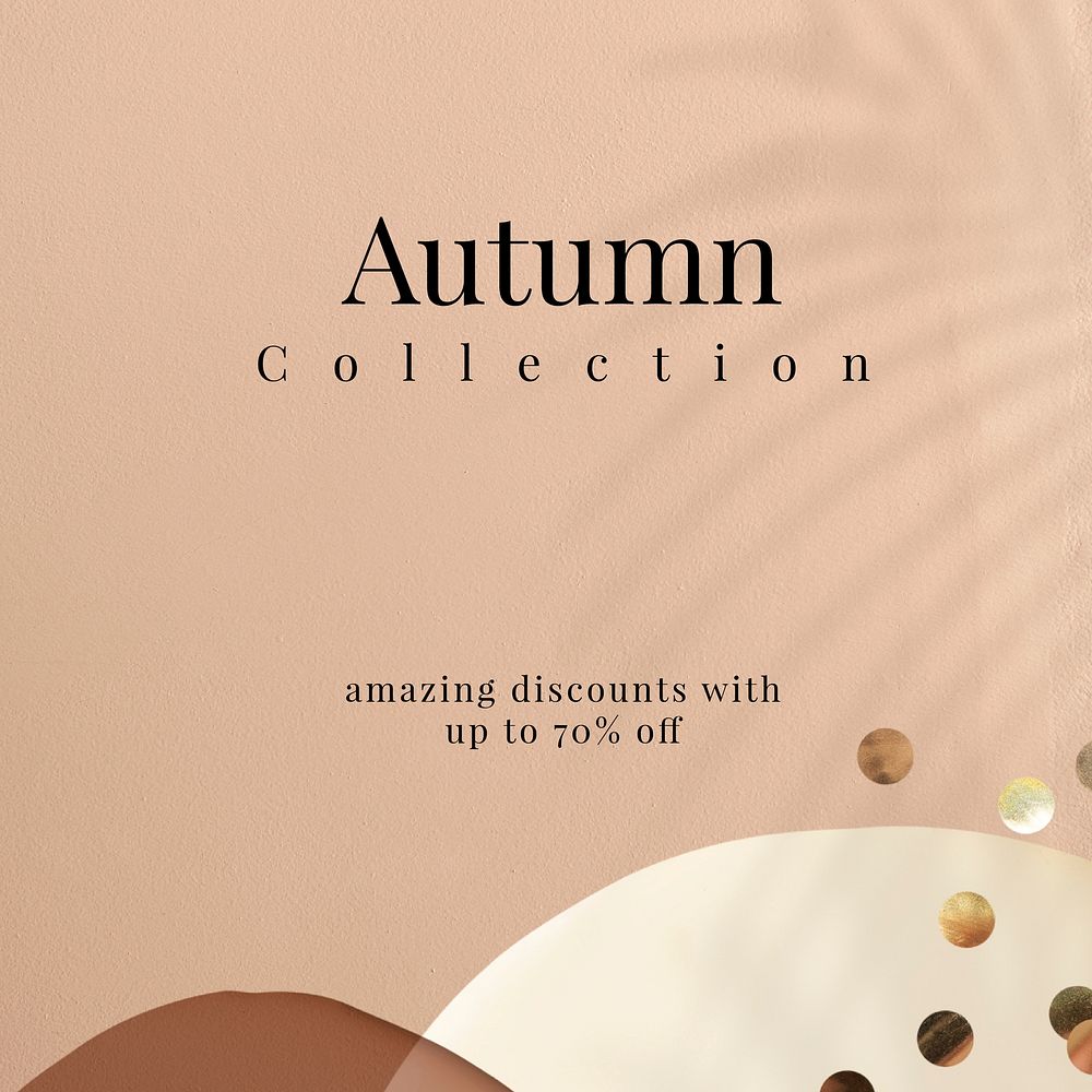 Autumn 70% off template collection vector