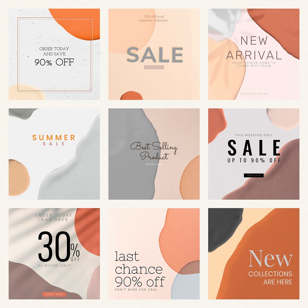 Product sale template collection vector