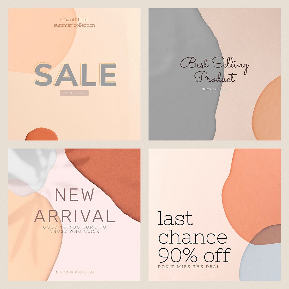 Fashion sale banner template collection vector