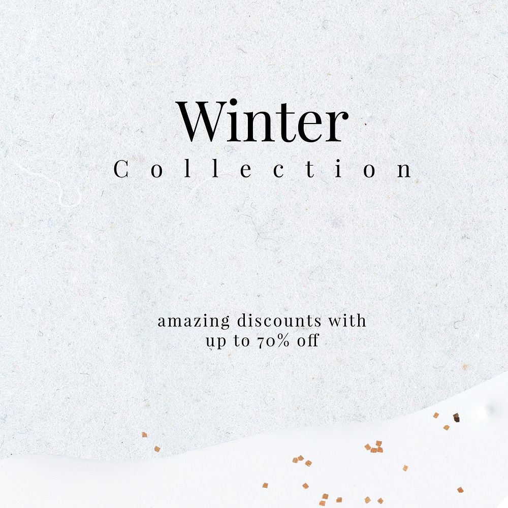 Winter sale template collection vector