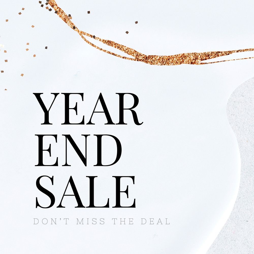 Year end sale template vector