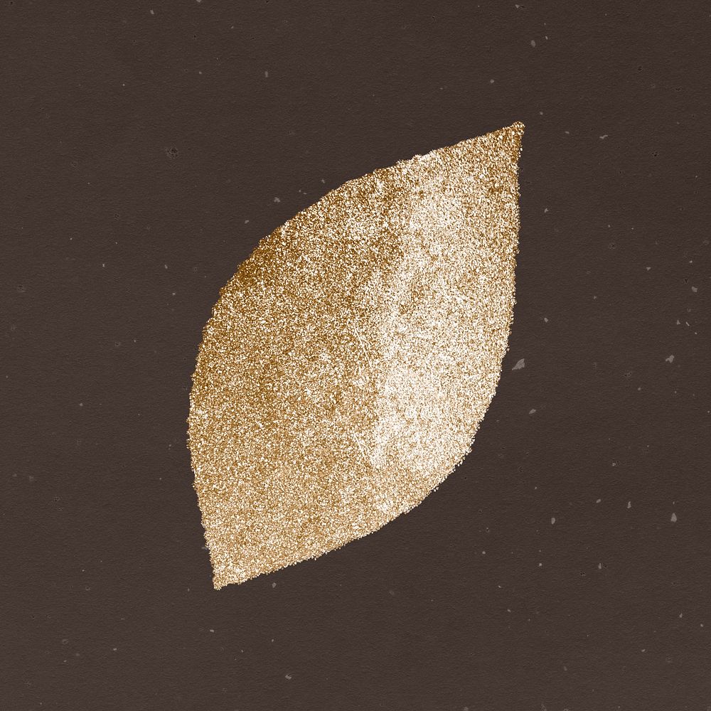 Glitter psd gold leaf symbol
