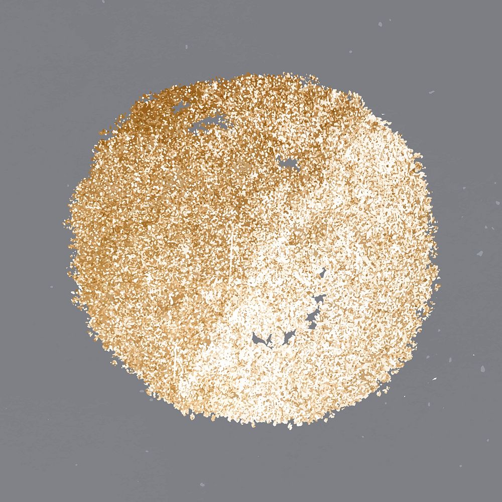 Glittery gold full moon vector icon