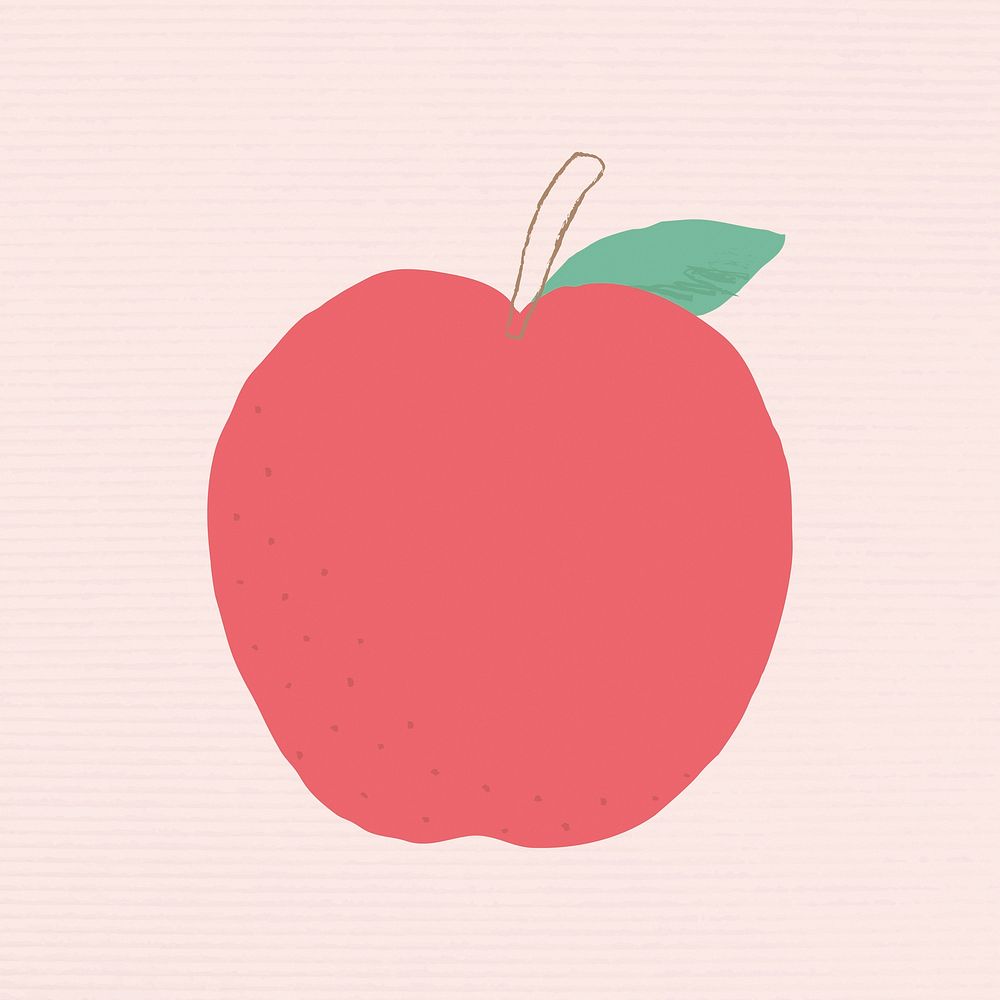 Vector hand drawn apple fruit illustration