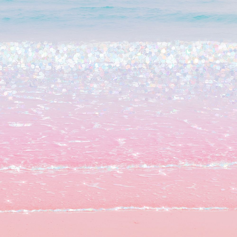 Sparkle beach waves pastel image background