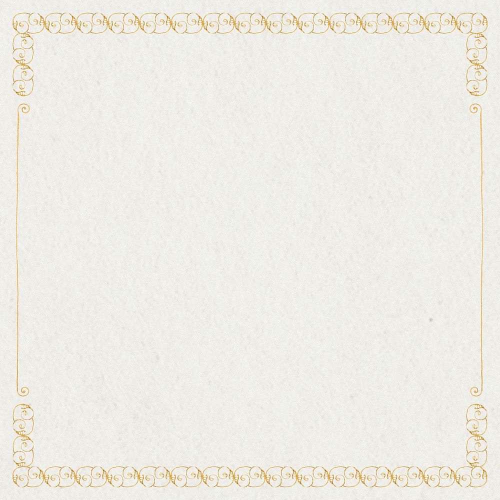 Gold filigree border psd in gold