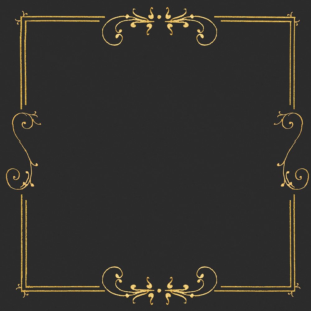 Gold filigree frame vintage border