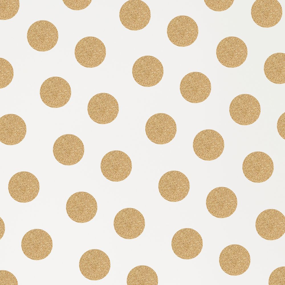 Golden shimmery psd polka dot pattern