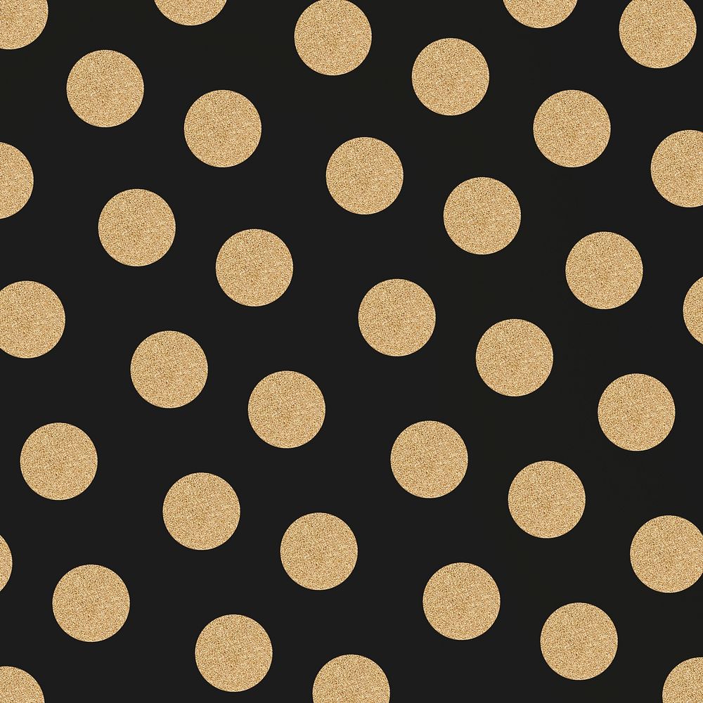 Black and gold psd shimmery polka dot pattern