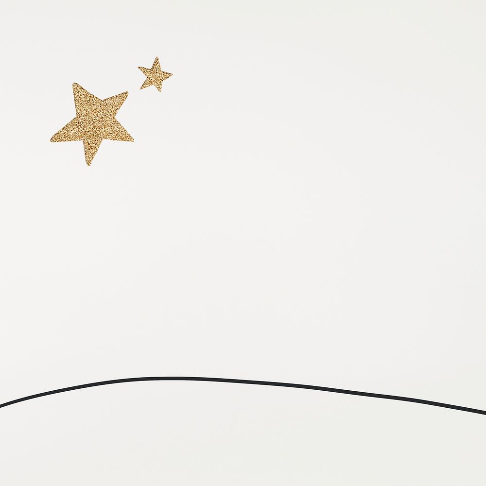 Psd golden stars with plain gray background