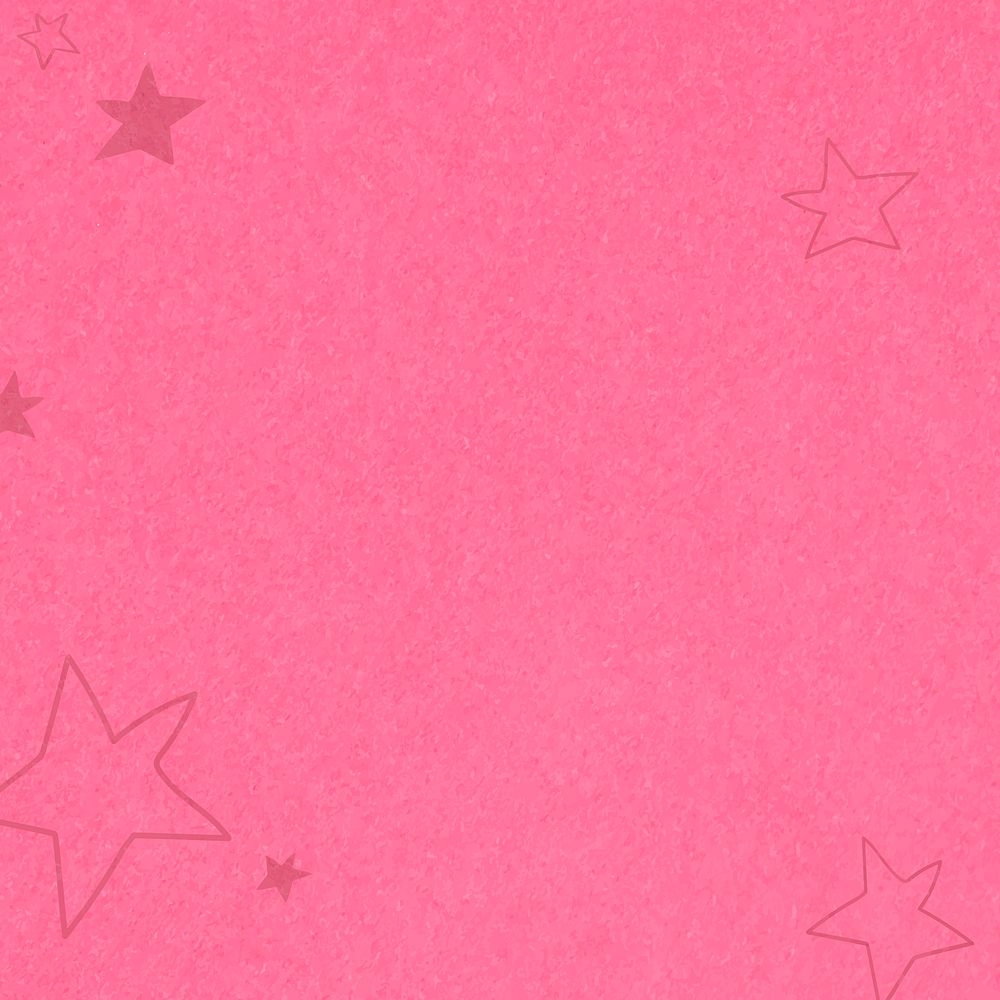 Hot pink hand drawn stars textured pattern for kids