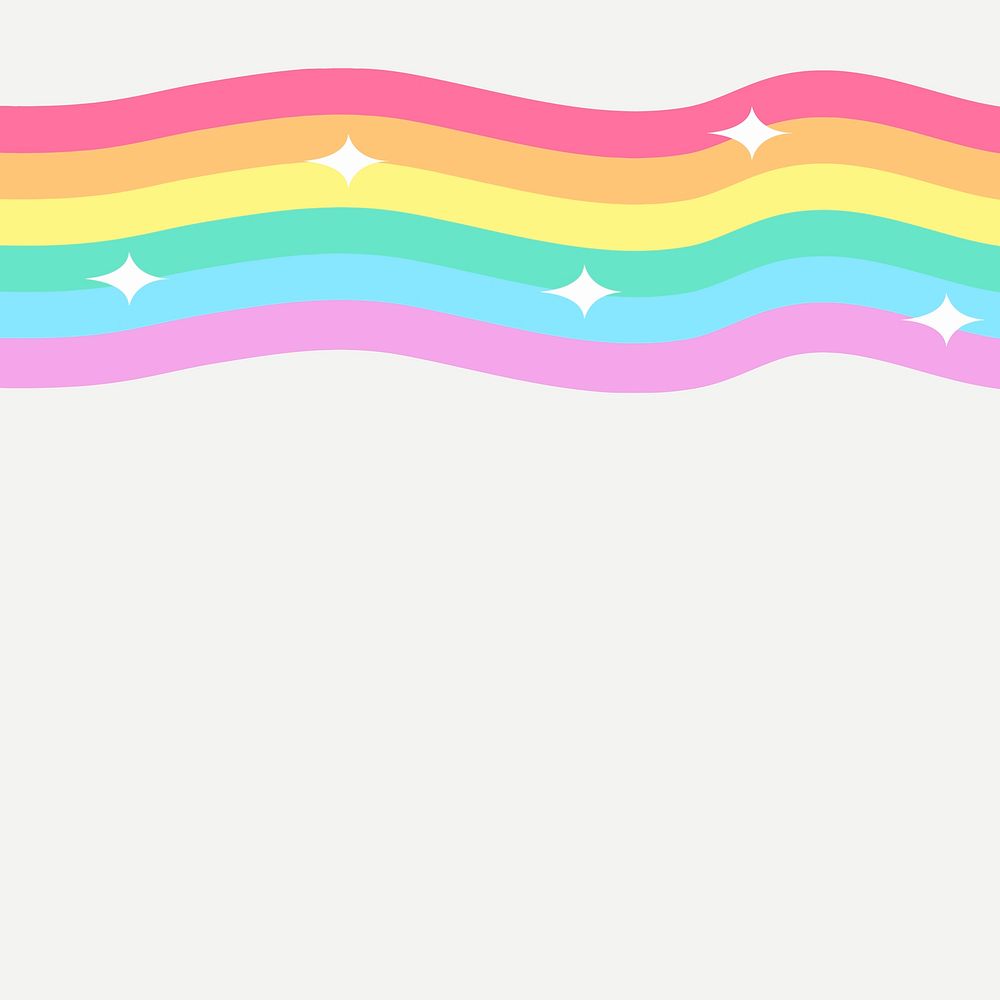 Sparkly vector cartoon rainbow background for kids