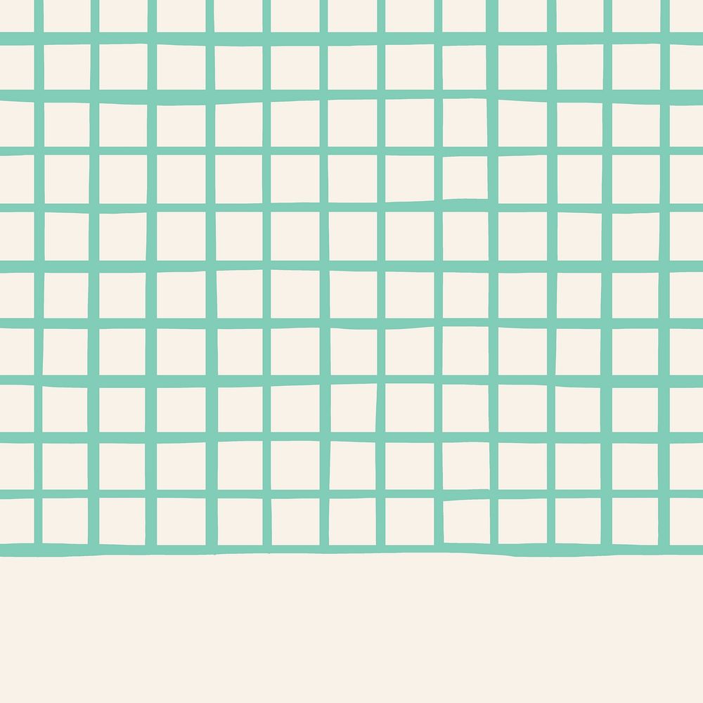 Green grid plain pattern on beige background