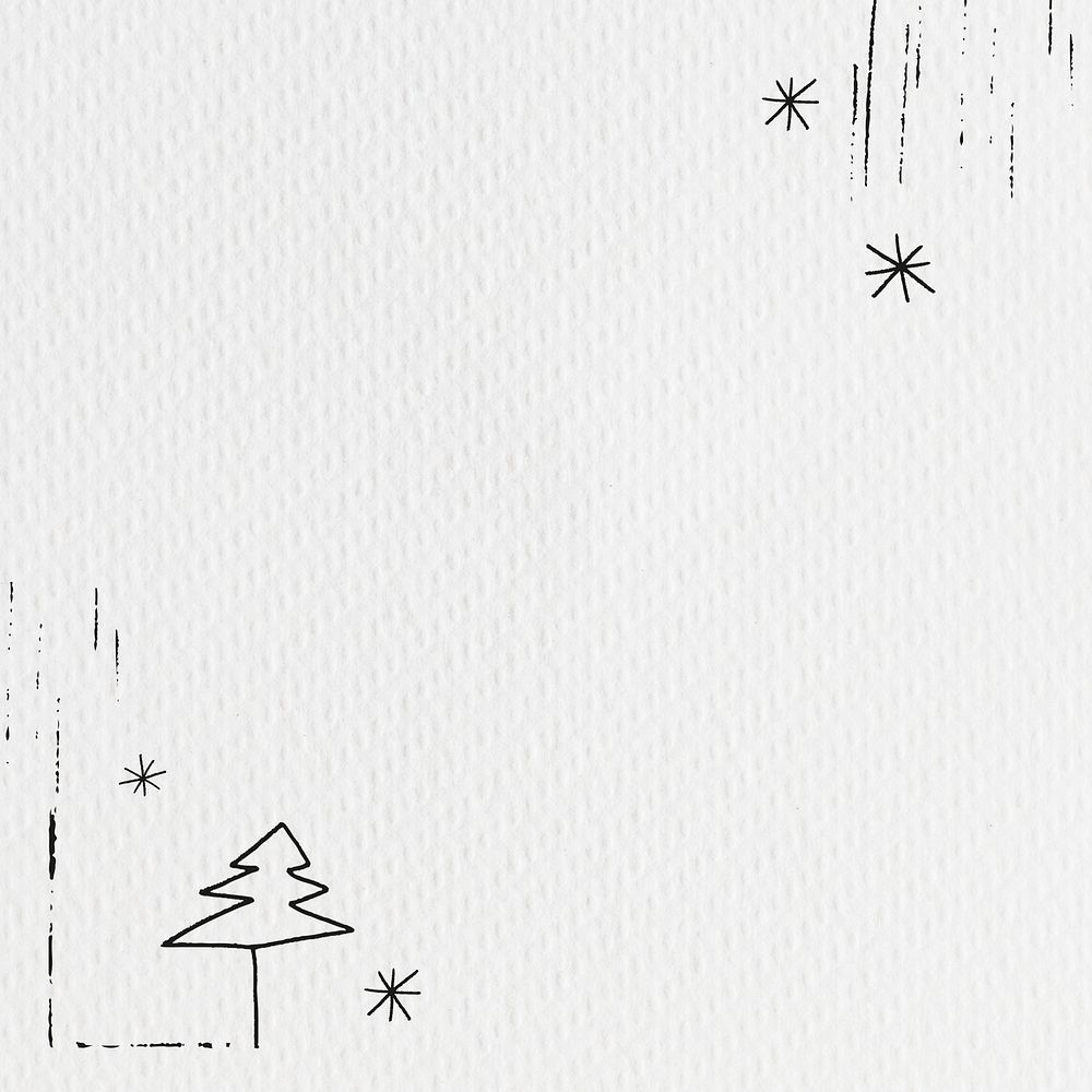 Christmas tree border frame psd on white background 