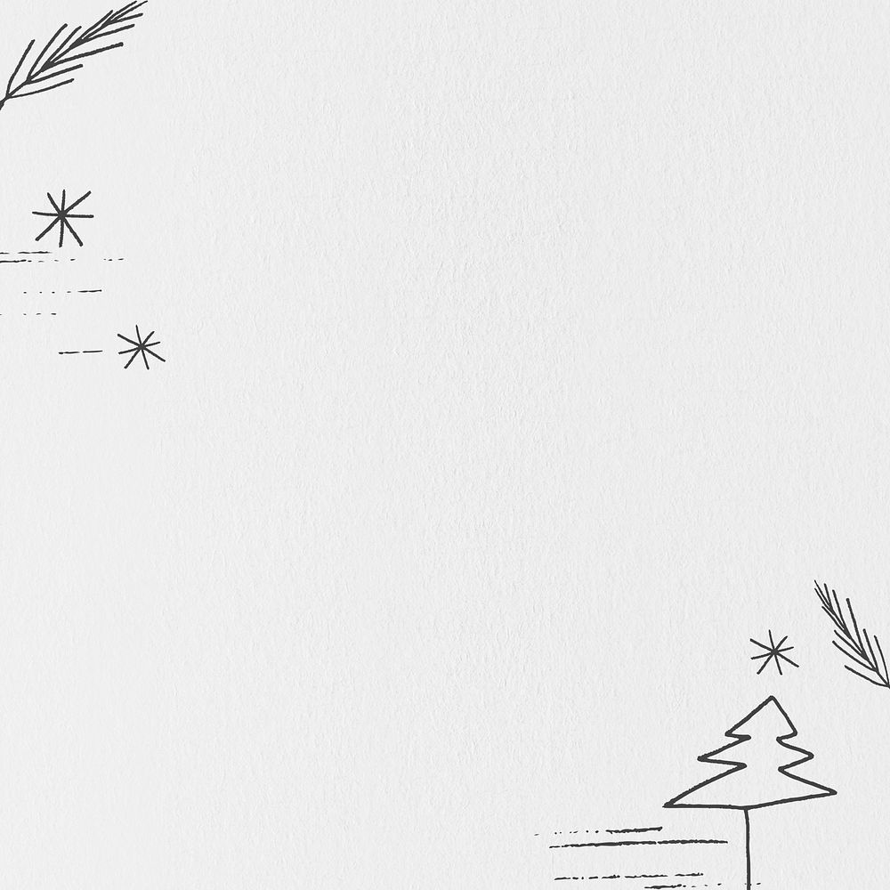 Christmas tree border frame psd white background