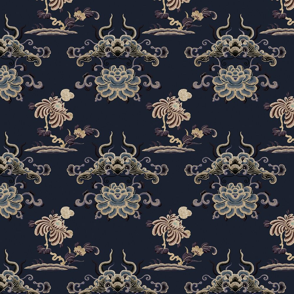 Chinese oriental floral pattern background